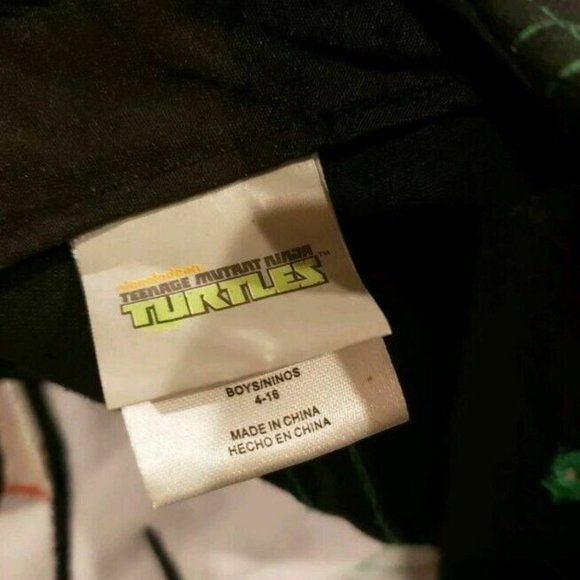 TEENAGE MUTANT NINJA TURTLES Green VINYL Michelangelo Mask SNAPBACK KIDS CAP - Picture 8 of 8